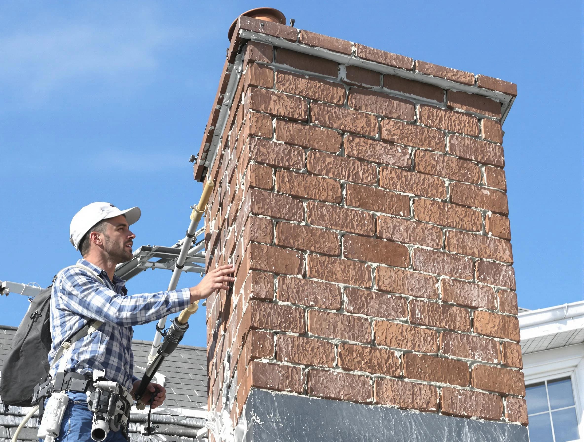 Brickwork for a chimney rebuild by Lawrenceville Chimney Sweep in Lawrenceville, GA