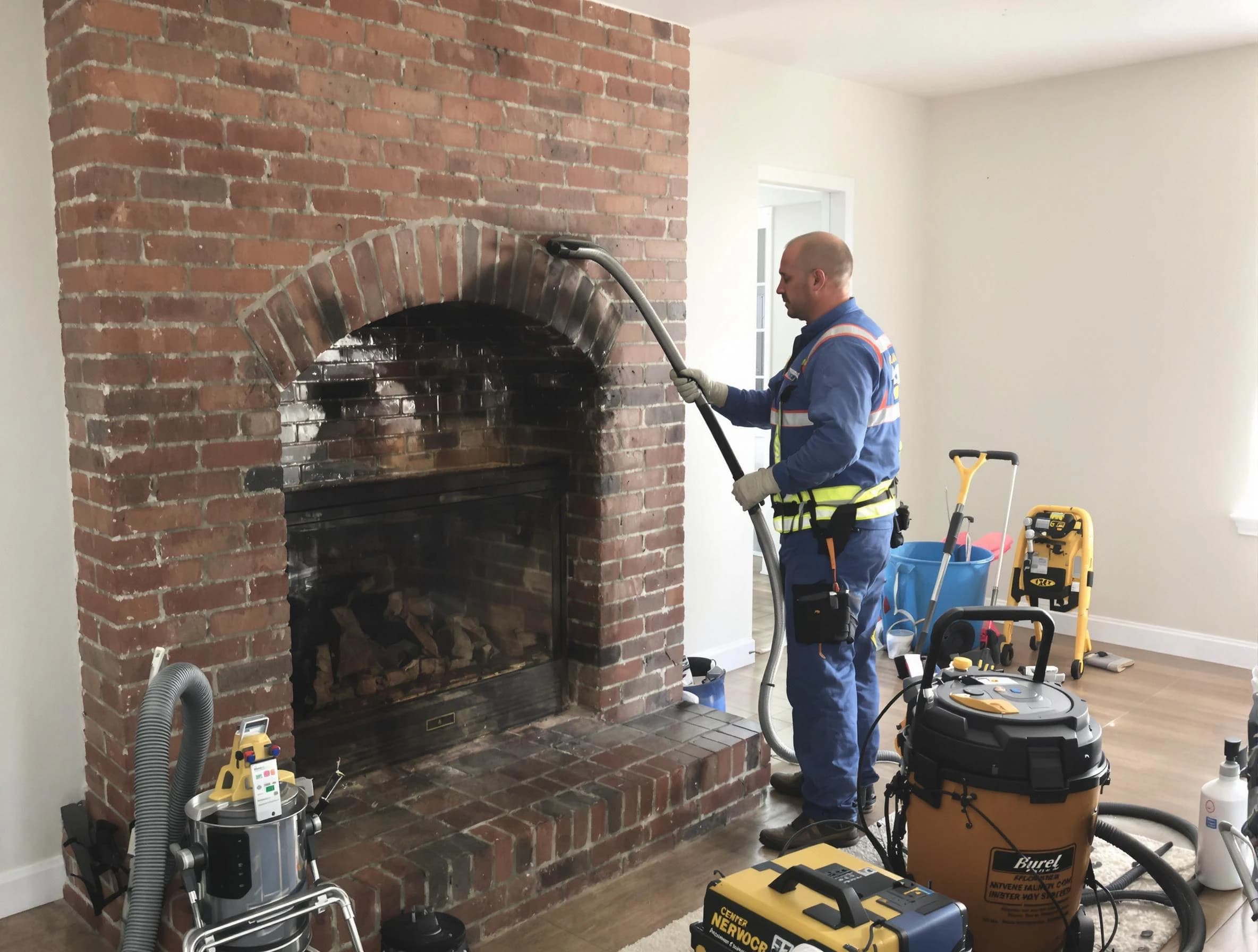 Lawrenceville Chimney Sweep expert performing detailed chimney sweep in Lawrenceville, GA