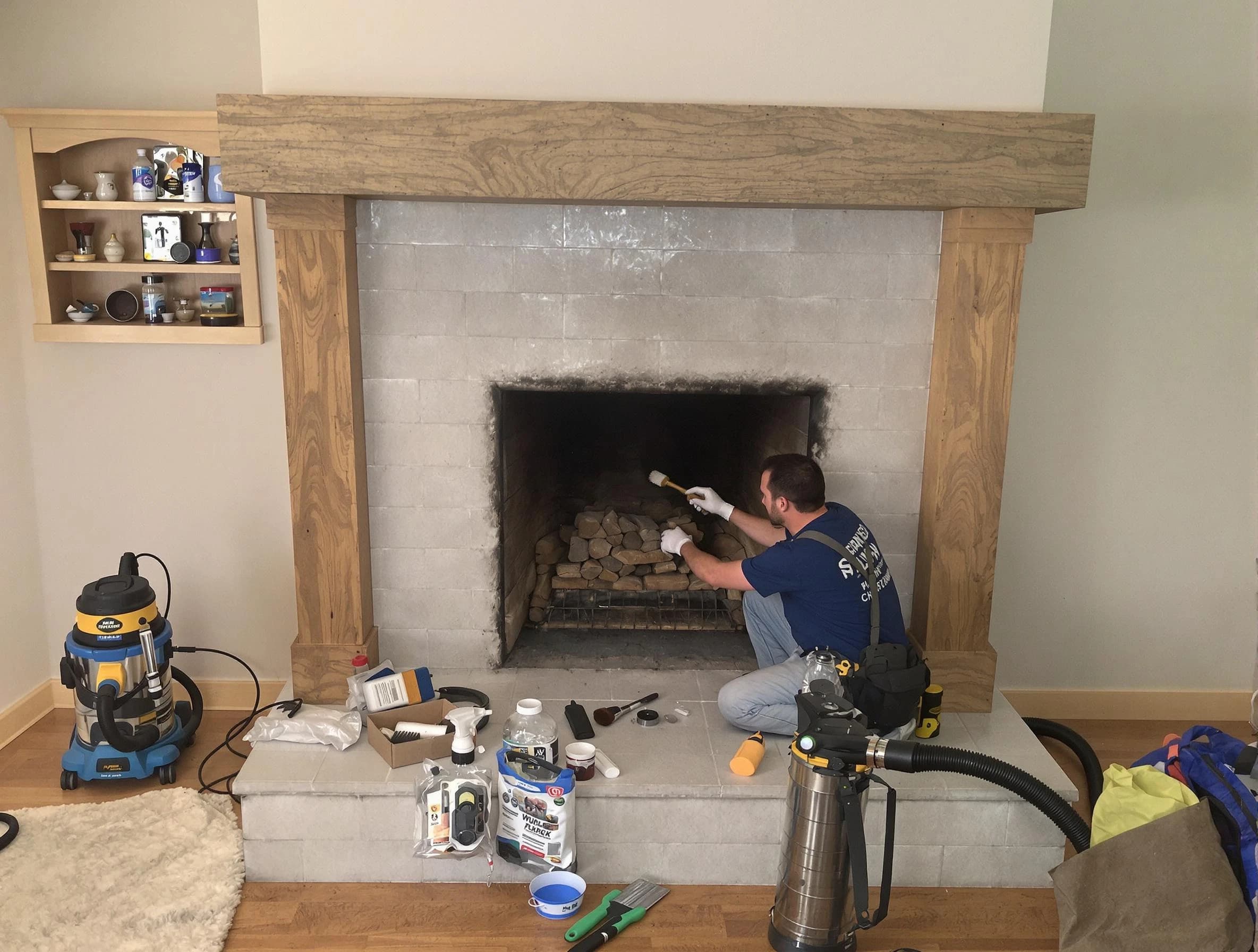 Detailed creosote removal process by Lawrenceville Chimney Sweep in Lawrenceville, GA