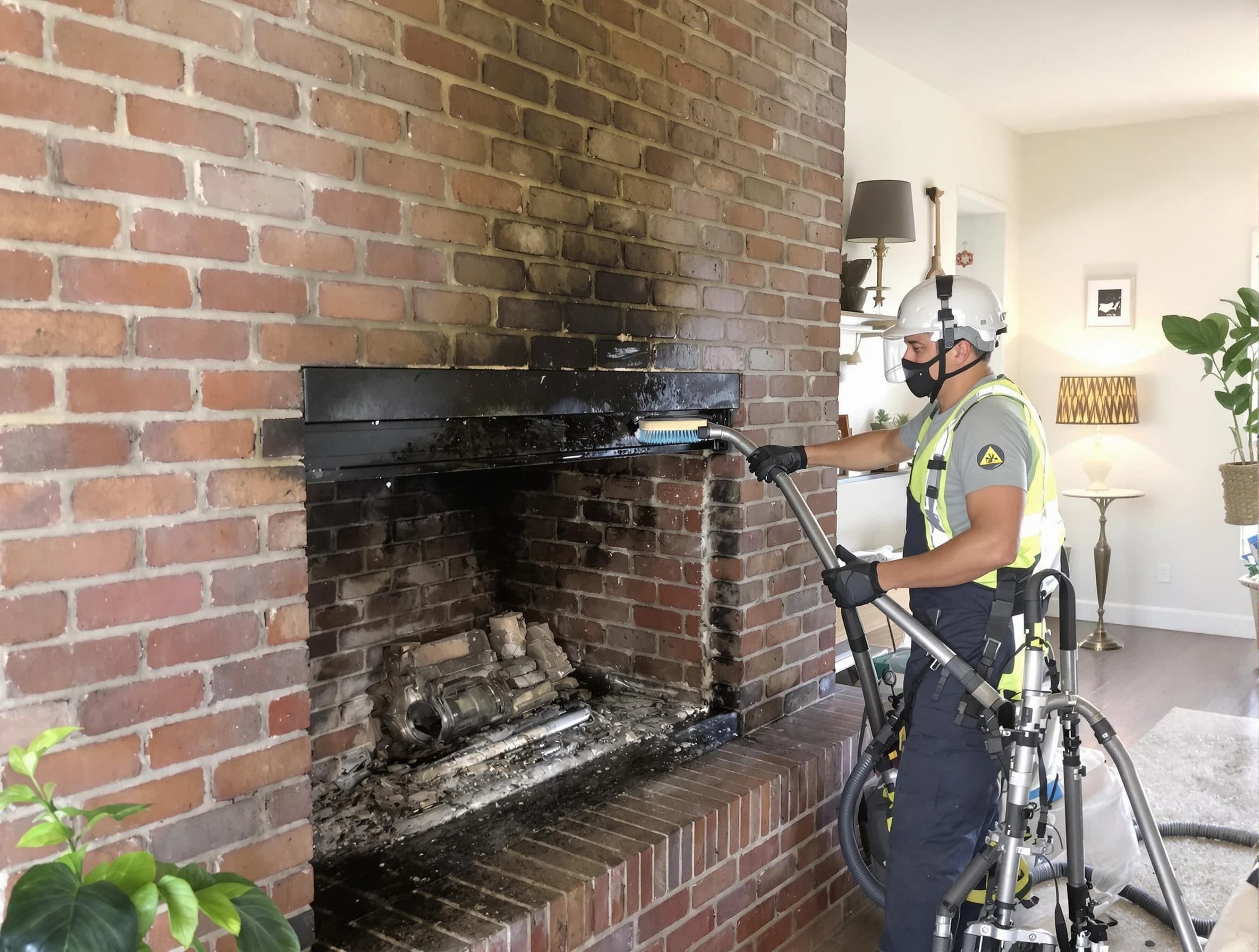 Lawrenceville Chimney Sweep providing fireplace cleaning services in Lawrenceville, GA