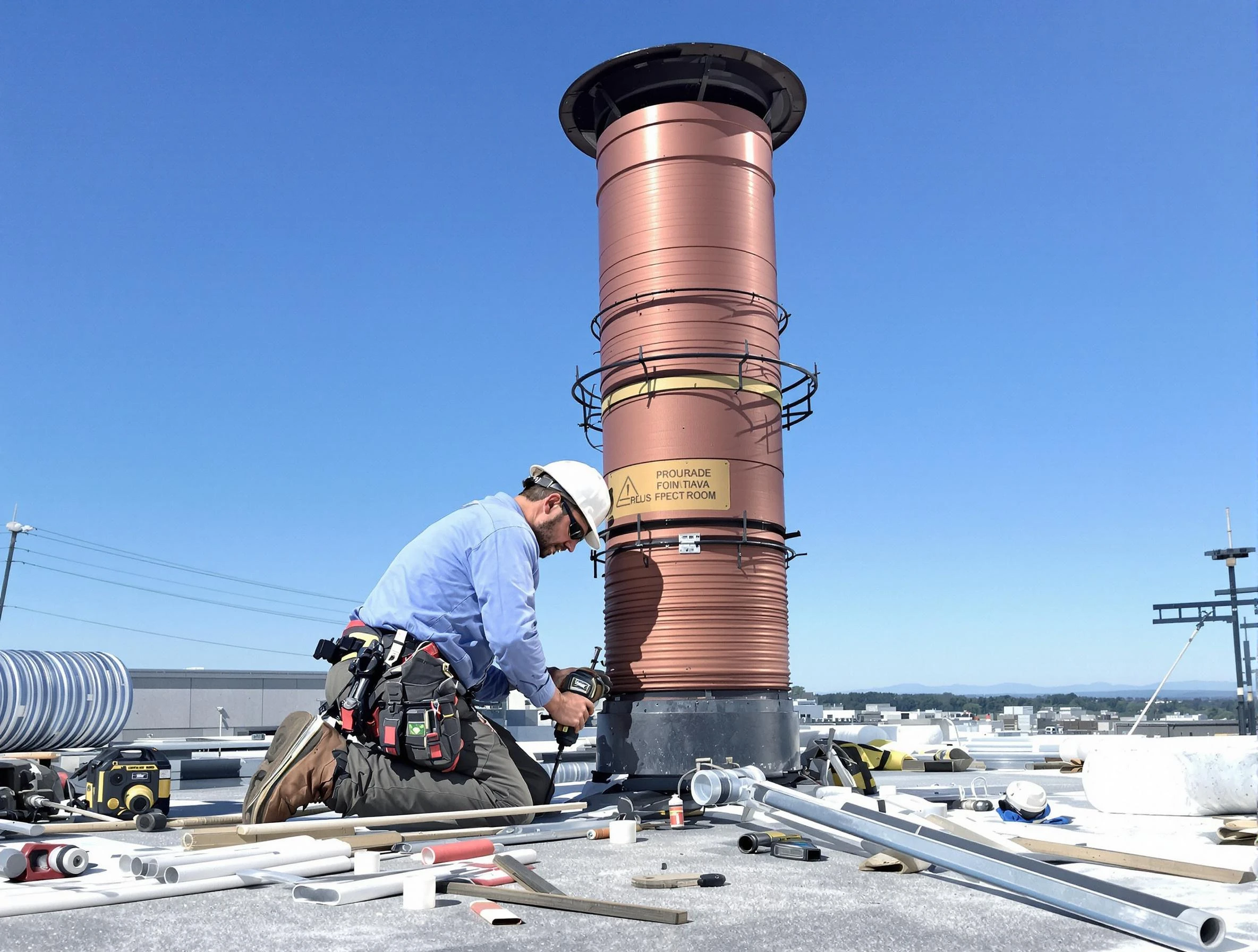 Installed chimney liner by Lawrenceville Chimney Sweep in Lawrenceville, GA